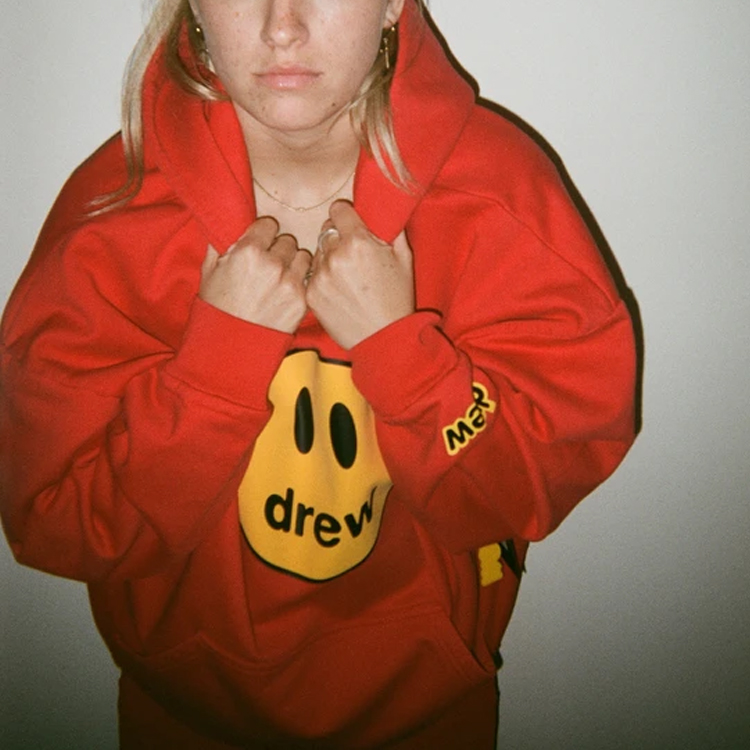 Drew House Smile SS21 Red Logo Hoodie Unisex Smiley Print Pullover DR-SS21-3 圖 5