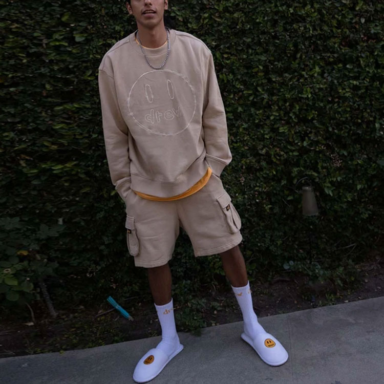 Details for Drew House Smiley 卡其色多口袋工裝休閒短褲 男女適用 DH-VF5212-KH