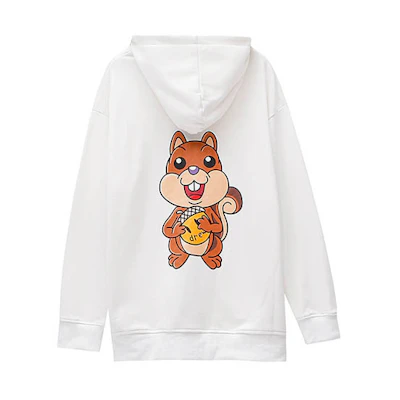 Drew House Smiley Cartoon Squirrel Zip Hoodie Winter Unisex Off White DR-SS20-66