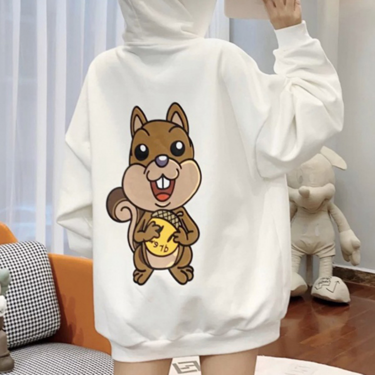 Details for Drew House Smiley 卡通松鼠拉鍊帽T 冬季中性 米白色 DR-SS20-66