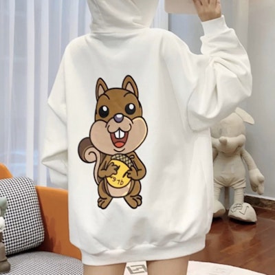 Drew House Smiley 卡通松鼠拉鍊帽T 冬季中性 米白色 DR-SS20-66 Details for Drew House Smiley 卡通松鼠拉鍊帽T 冬季中性 米白色 DR-SS20-66