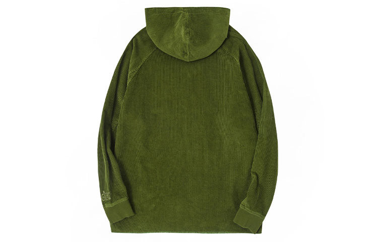 Drew House Smiley Corduroy Hoodie Olive Green Unisex Fleece DR-FW20-204 圖 3