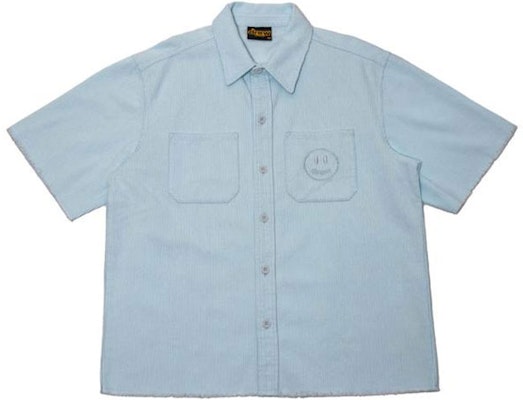 Drew House Smiley Kemeja Corduroy Baby Blue Unisex - Rekaan Poket Logo Smiley. DR-SS21-121 Buy Drew House Smiley Kemeja Corduroy Baby Blue Unisex - Rekaan Poket Logo Smiley. DR-SS21-121