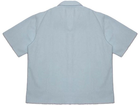 Drew House Smiley Kemeja Corduroy Baby Blue Unisex - Rekaan Poket Logo Smiley. DR-SS21-121 Lookbook Drew House Smiley Kemeja Corduroy Baby Blue Unisex - Rekaan Poket Logo Smiley. DR-SS21-121