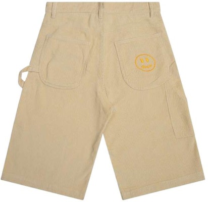 Drew House Smiley Corduroy Vintage Work Shorts Almond Unisex. DR-SS22-205 Lookbook Drew House Smiley Corduroy Vintage Work Shorts Almond Unisex. DR-SS22-205