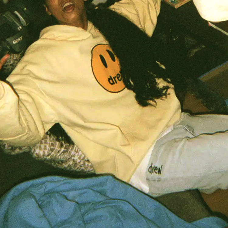 Drew House Smiley Deconstructed Mascot Hoodie Light Yellow Unisex Winter Fleece. DR-SS21-114 圖 13