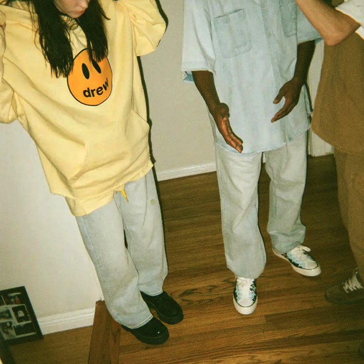 Drew House Smiley Deconstructed Mascot Hoodie Light Yellow Unisex Winter Fleece. DR-SS21-114 圖 4