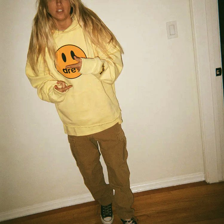 Drew House Smiley Deconstructed Mascot Hoodie Light Yellow Unisex Winter Fleece. DR-SS21-114 圖 5