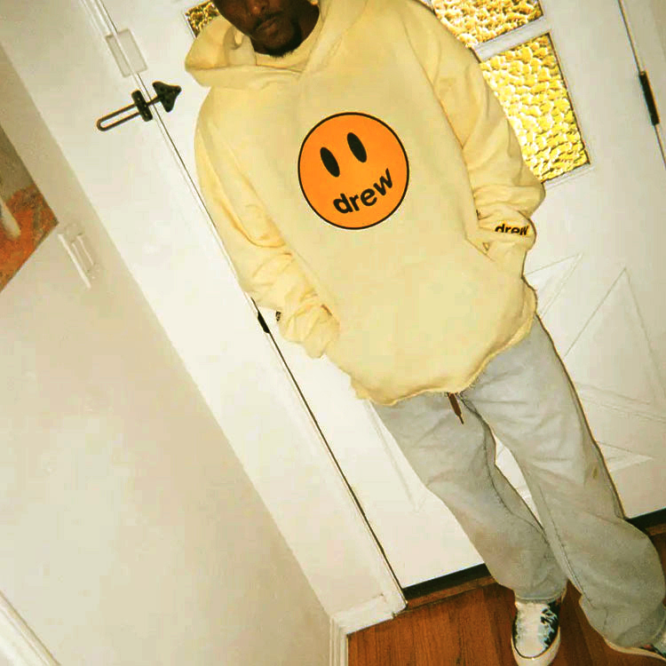 Drew House Smiley Deconstructed Mascot Hoodie Light Yellow Unisex Winter Fleece. DR-SS21-114 圖 6