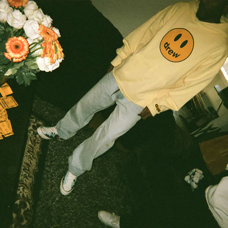 Drew House Smiley Deconstructed Mascot Hoodie Light Yellow Unisex Winter Fleece. DR-SS21-114 圖 7