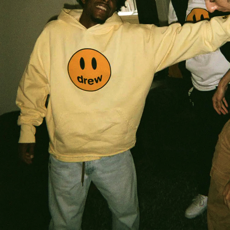Drew House Smiley Deconstructed Mascot Hoodie Light Yellow Unisex Winter Fleece. DR-SS21-114 圖 9