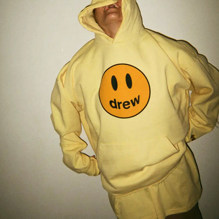 Drew House Smiley Deconstructed Mascot Hoodie Light Yellow Unisex Winter Fleece. DR-SS21-114 圖 10