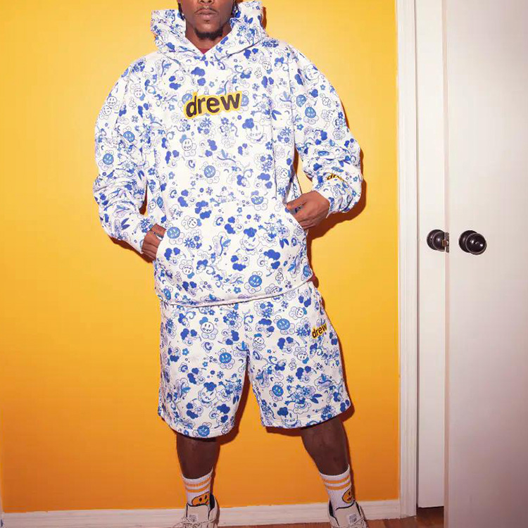 Drew House Smiley Deconstructed Unisex Hoodie Blue Danube DR-SS20-74 圖 5