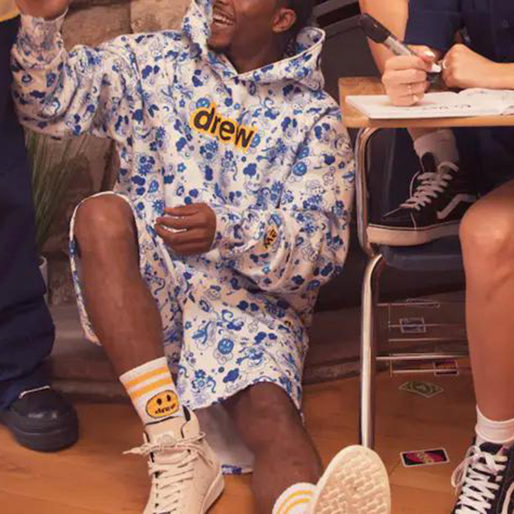 Drew House Smiley Deconstructed Unisex Hoodie Blue Danube DR-SS20-74 圖 7