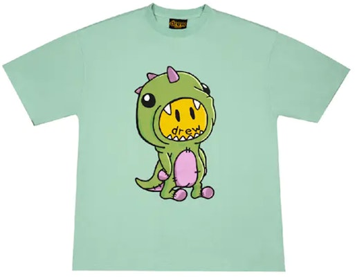 드류 하우스 스마일리 페이스 공룡 티셔츠 민트그린 유니섹스 DR-SS20-037 Buy 드류 하우스 스마일리 페이스 공룡 티셔츠 민트그린 유니섹스 DR-SS20-037
