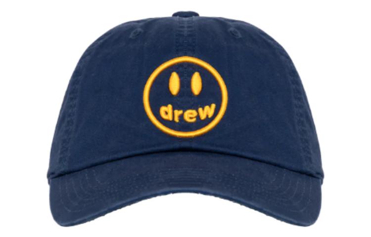 Drew House Smiley Face Cotton Cap Blue Unisex Couple Style Adjustable Hat DH-111-MCNV
