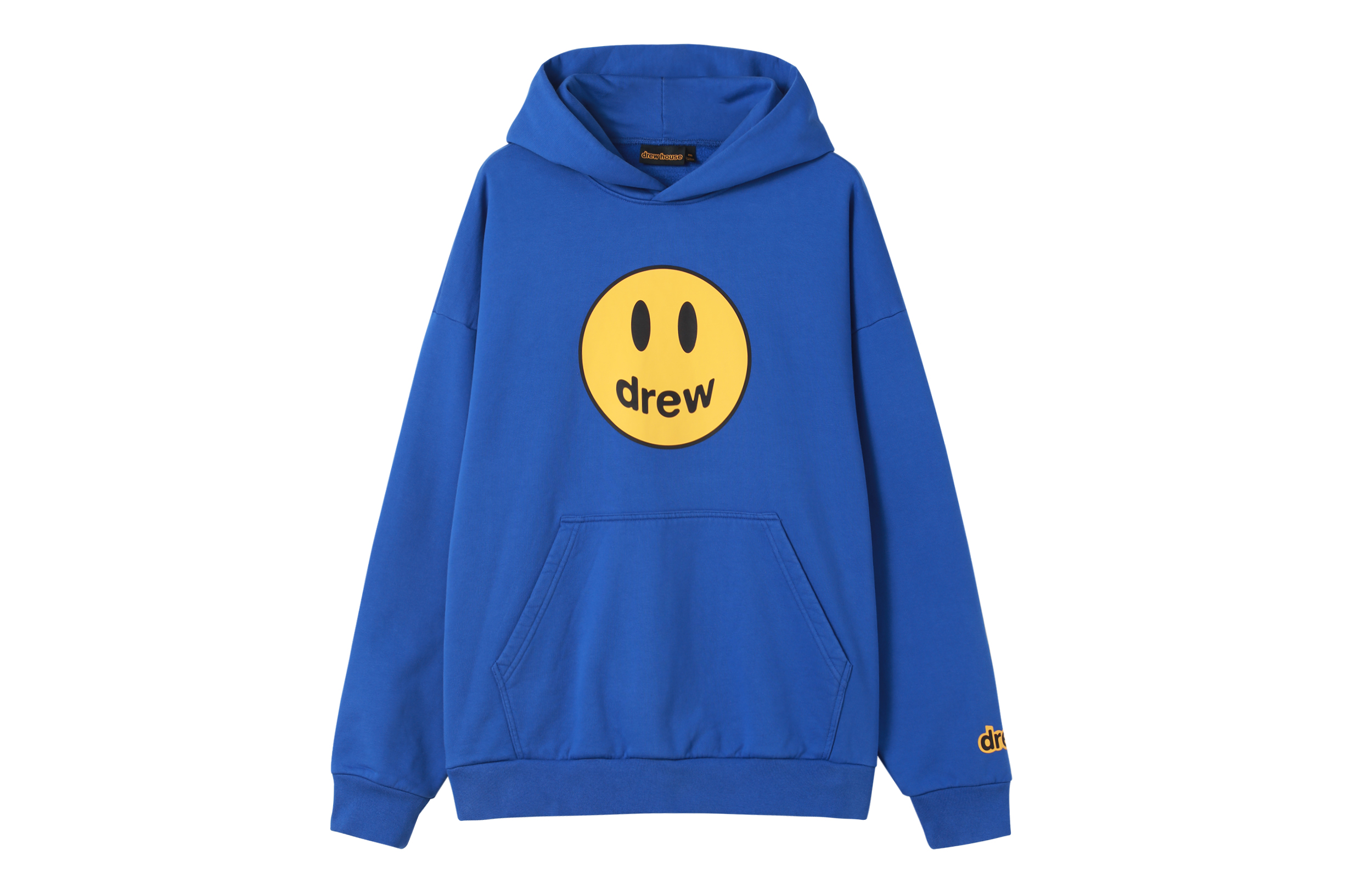 Order 드류 하우스 스마일리 페이스 그래픽 후디 유니섹스 블루 DR0185