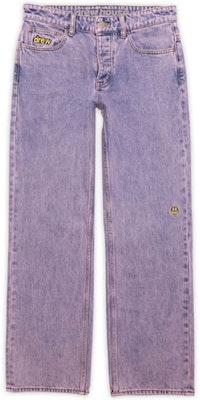 Drew House Jeans Loose Fit Unisex dengan Motif Smiley Face. DR-FW21-082 Order Drew House Jeans Loose Fit Unisex dengan Motif Smiley Face. DR-FW21-082