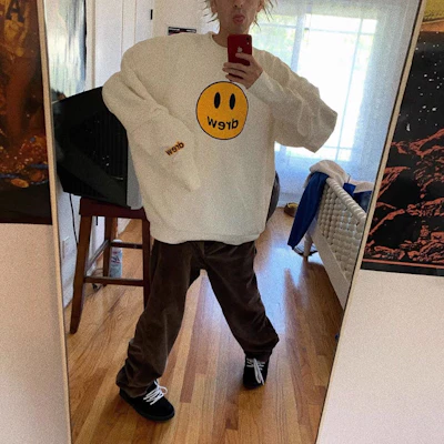 Drew House 微笑臉經典寬鬆版男女款長袖衛衣 DR-SS20-312 Shop Drew House 微笑臉經典寬鬆版男女款長袖衛衣 DR-SS20-312