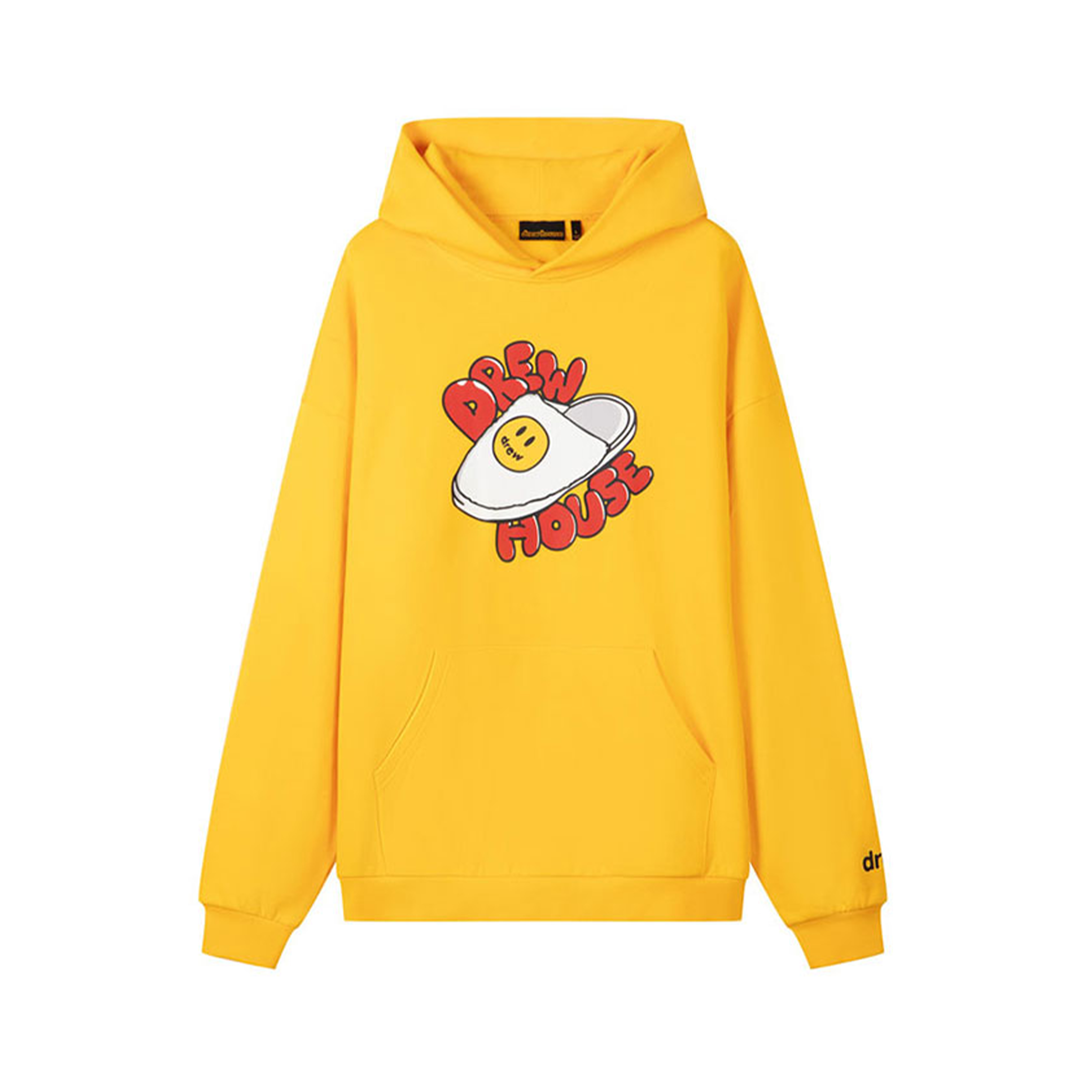 Drew House Smiley Face Slide Slippers & Pullover Hoodie Unisex Yellow DR0253