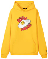Drew House Smiley Face Slide Slippers & Pullover Hoodie Unisex Yellow DR0253 Drew House Smiley Face Slide Slippers & Pullover Hoodie Unisex Yellow DR0253