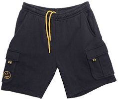 Drew House Smiley FW21 Cargo Sweatshorts Black Unisex Double Pocket Shorts. DR-FW21-064 Drew House Smiley FW21 Cargo Sweatshorts Black Unisex Double Pocket Shorts. DR-FW21-064