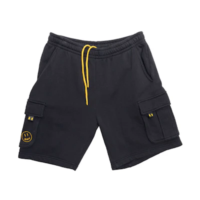 Drew House Smiley FW21 Cargo Sweatshorts Black Unisex Double Pocket Shorts. DR-FW21-064