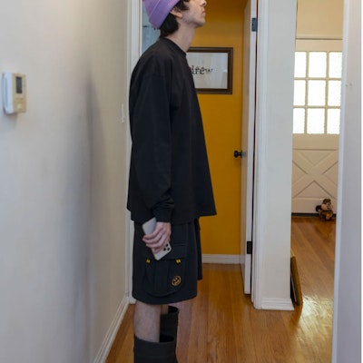 드류 하우스 스마일리 FW21 카고 블랙 유니섹스 더블 포켓 반바지. DR-FW21-064 Cheap 드류 하우스 스마일리 FW21 카고 블랙 유니섹스 더블 포켓 반바지. DR-FW21-064