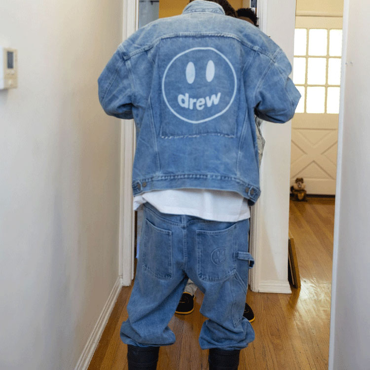 Purchase ドリューハウス スマイリー FW21 カーペンタージーンズ ストーンウォッシュブルー 男女兼用. DR-FW21-071