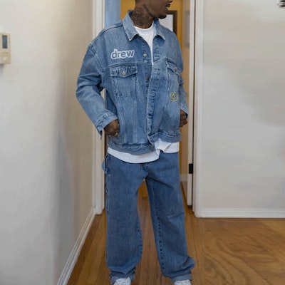 ドリューハウス スマイリー FW21 カーペンタージーンズ ストーンウォッシュブルー 男女兼用. DR-FW21-071 Cheap ドリューハウス スマイリー FW21 カーペンタージーンズ ストーンウォッシュブルー 男女兼用. DR-FW21-071