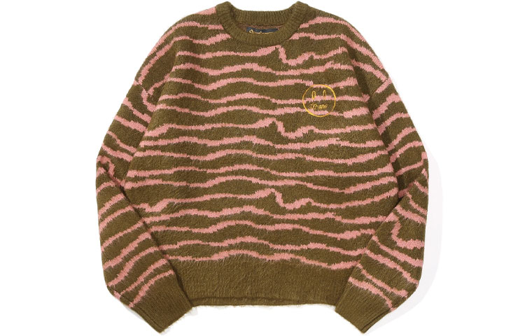 Order Drew House Smiley FW21 Sketch Mascot Squiggle Sweater Olive Unisex DR-FW21-090