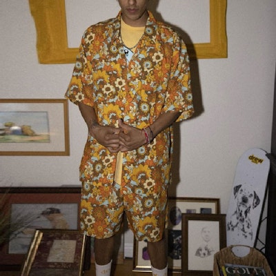 Drew House Smiley Baju Kolar Cuban Rayon Floral Vintage Unisex Multicolor FW21 DR-FW21-016 Shop Drew House Smiley Baju Kolar Cuban Rayon Floral Vintage Unisex Multicolor FW21 DR-FW21-016