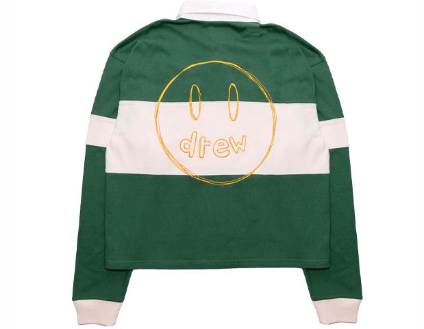 drew-house-smiley-hand-drawn-mascot-striped-rugby-polo-unisex-forest-green-gift-dr-fw-21-066