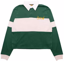 Lookbook Drew House Smiley Hand-drawn Mascot Striped Rugby Polo Unisex Forest Green Gift DR-FW21-066