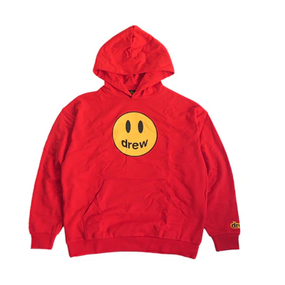 Drew House Smiley Hoodie Red Unisex Pullover Fleece DR0116