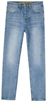 Drew House Smiley Jeans Unisex Vintage Straight-Leg Washed Blue DR-FW20-99 Drew House Smiley Jeans Unisex Vintage Straight-Leg Washed Blue DR-FW20-99