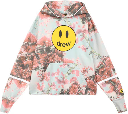 Drew House Smiley Daun Floral Fleece Hoodie Unisex Multicolor DR-FW20-209 Buy Drew House Smiley Daun Floral Fleece Hoodie Unisex Multicolor DR-FW20-209