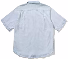 Lookbook Drew House Smiley 輕量牛仔襯衫 淺靛藍 男女適用 DR-SS21-88