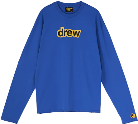 Drew House Smiley Logo Long Sleeve T-Shirt Sweatshirt Unisex Blue DR-SS20-92 Order Drew House Smiley Logo Long Sleeve T-Shirt Sweatshirt Unisex Blue DR-SS20-92
