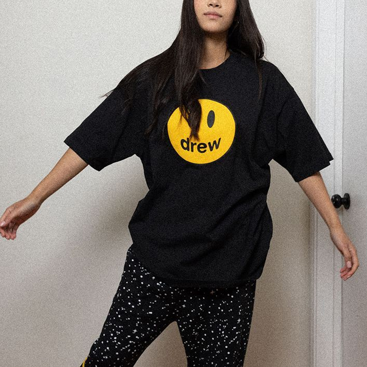 Shop Camiseta Negra Oversize Hombre Drew House Logo Smiley. DH-HJ2121-MCBK