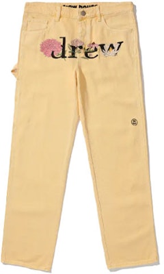 드류 하우스 스마일 로고 SS21 옐로우 플로럴 자수 카펜터 진 데님 DR-SS21-116 Order 드류 하우스 스마일 로고 SS21 옐로우 플로럴 자수 카펜터 진 데님 DR-SS21-116