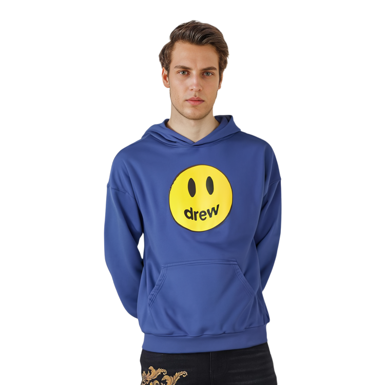 Drew House Smiley Mascot Hoodie Ink-Blue Unisex Smiley Logo Pullover DR-FW21-039 圖 4