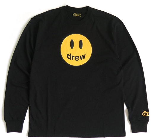drew-house-smiley-mascot-logo-black-long-sleeve-unisex-t-shirt-dr-0119