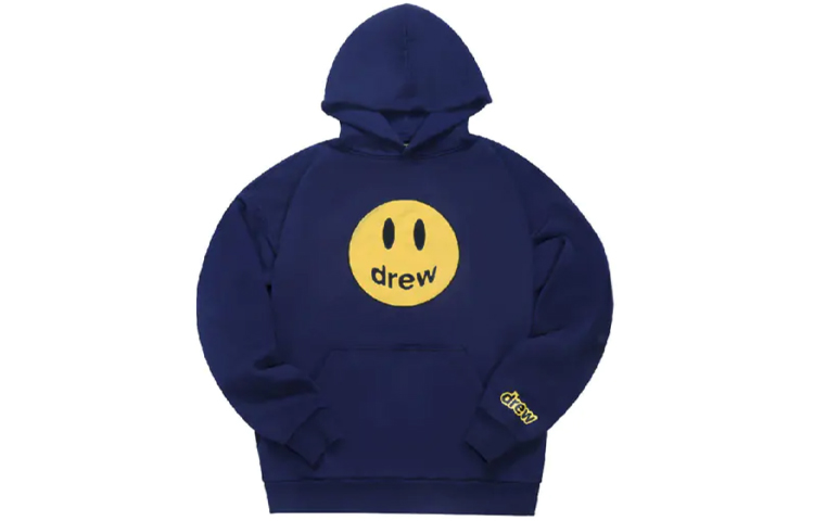 Drew House Smiley Mascot Navy Hoodie Pullover Unisex Blue Sweatshirt DH-F31121-N