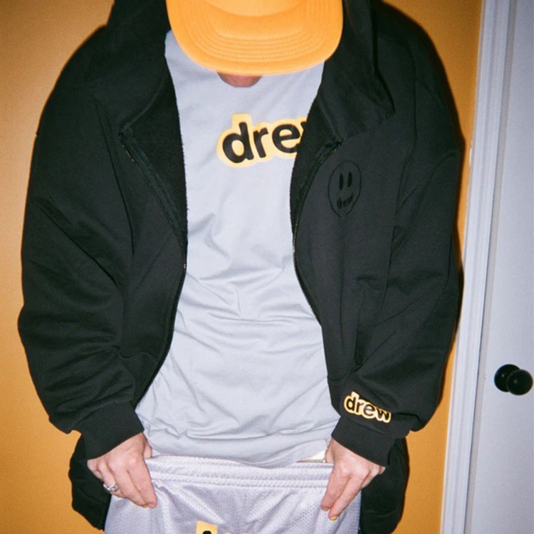 Drew House Smiley Mini Logo Zipper Hoodie Unisex Black DR-SS20-55 圖 7