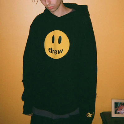 Drew House 黑色笑臉寬鬆連帽衫 中性款 DH-F31221-MCBK Purchase Drew House 黑色笑臉寬鬆連帽衫 中性款 DH-F31221-MCBK
