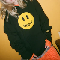 Details for Sudadera Unisex Negra Drew House Smiley Oversized de Forro Polar DH-F31221-MCBK