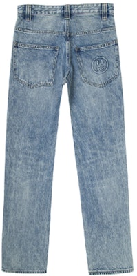 Drew House Smiley Patchwork Vintage Jeans Unisex Biru Pudar DR-FW20-96 Lookbook Drew House Smiley Patchwork Vintage Jeans Unisex Biru Pudar DR-FW20-96