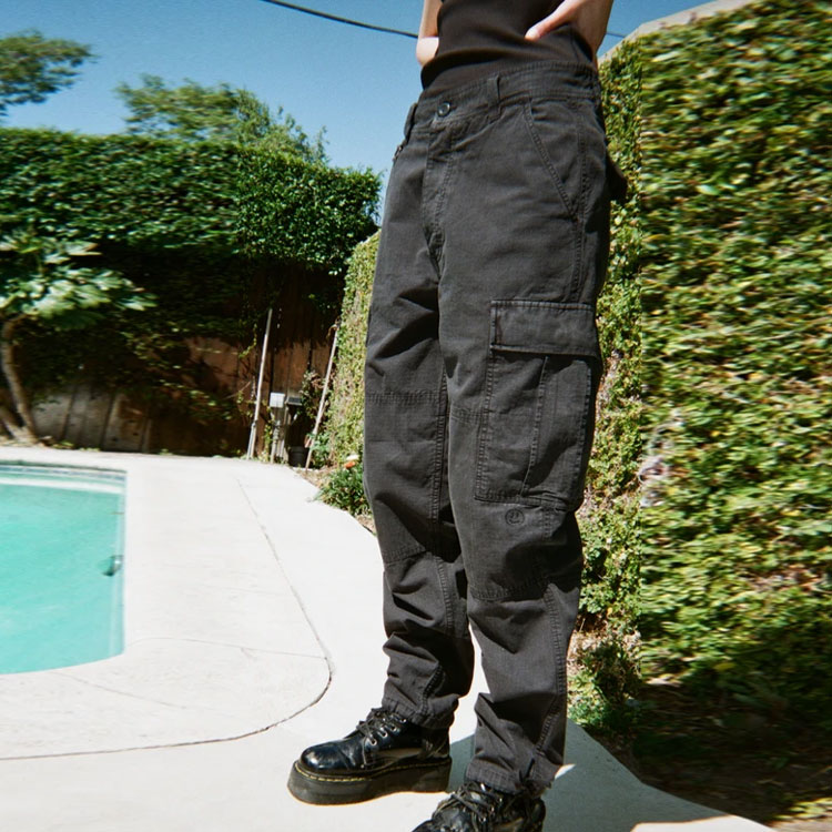 Cheap ドリューハウス スマイリーポケットカーゴパンツ ユニセックス ブラックカジュアル. DR-SS21-59