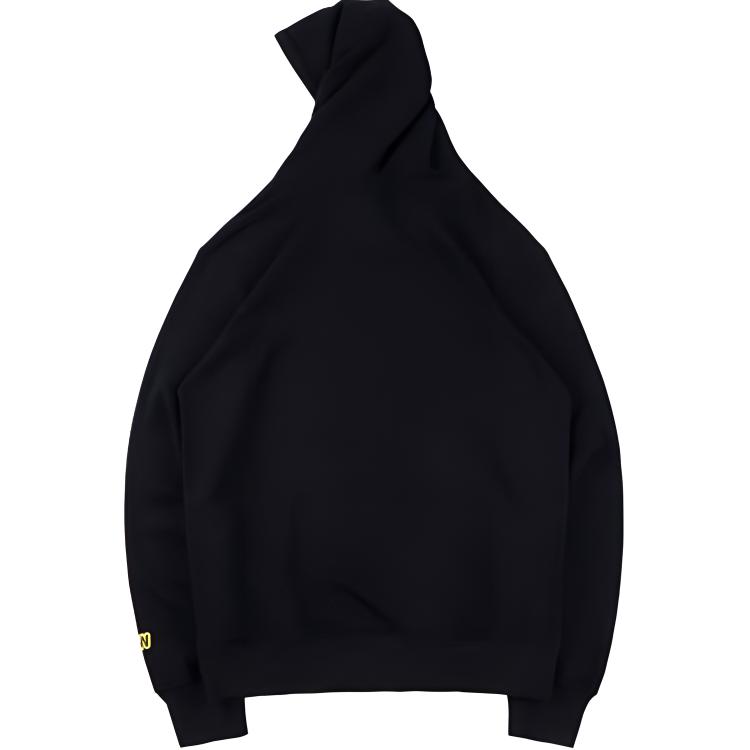 Lookbook ドリューハウス スマイリープリント ブラック フリース プルオーバー ユニセックスパーカー DR0117